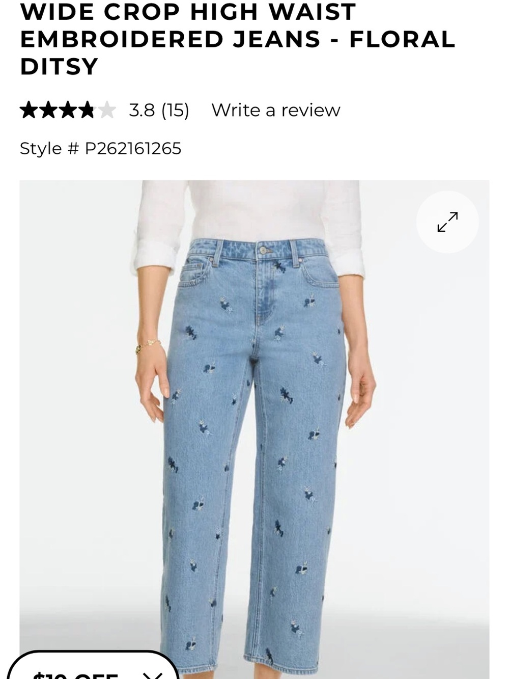 Talbots Light Blue Straight-Leg Jeans with Subtle Embroidery - Picture 4 of 11